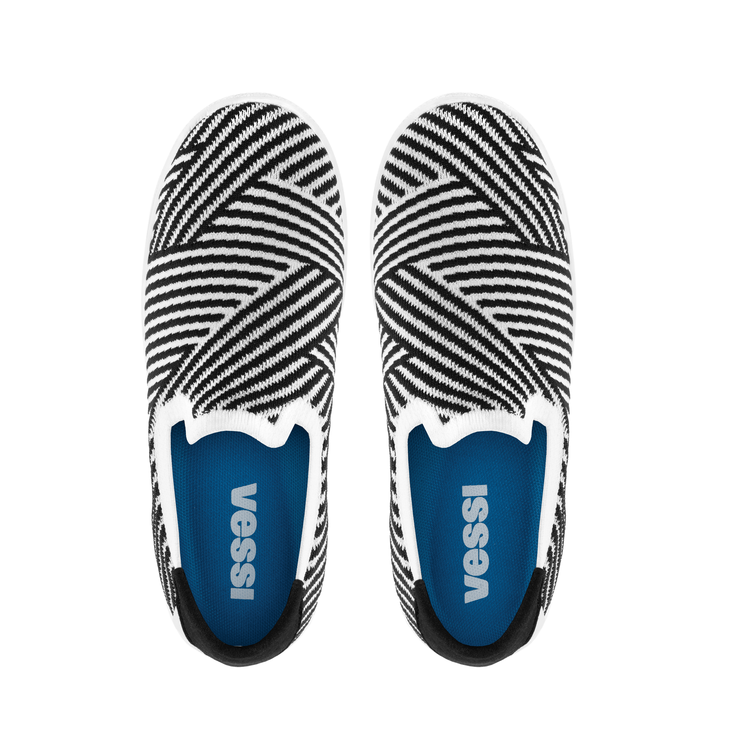 Men's Boardwalk Slip-On - White/Black Zigzag - Image 6
